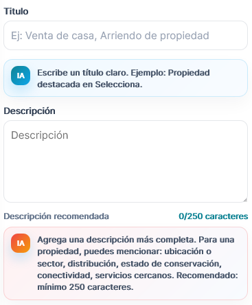 Inteligencia artificial para títulos y descripciones inmobiliarias
