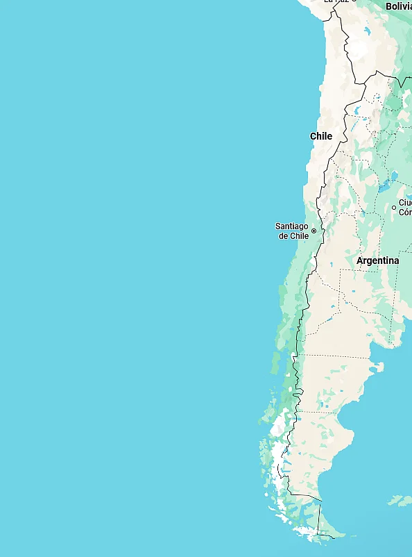 Mapa de Chile para buscar propiedades
