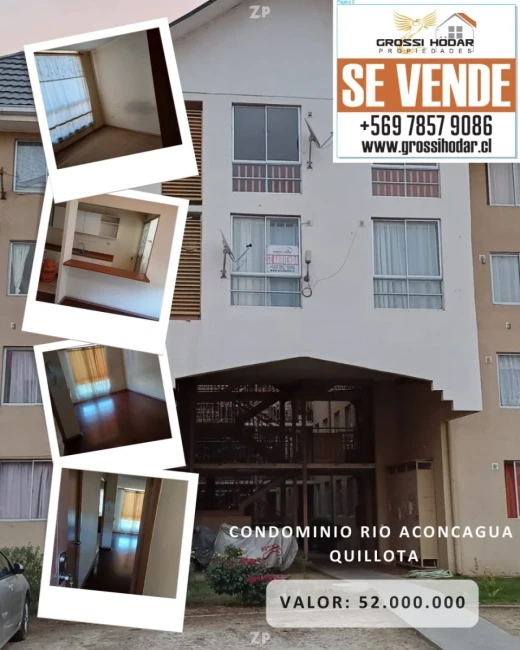 Venta de  Departamento Rio Aconcagua Quillota.