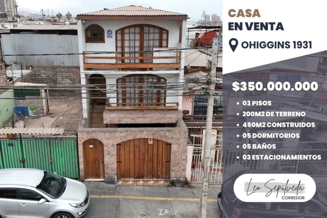 En venta casa de 450 m construidos sobre un terreno de 200 m