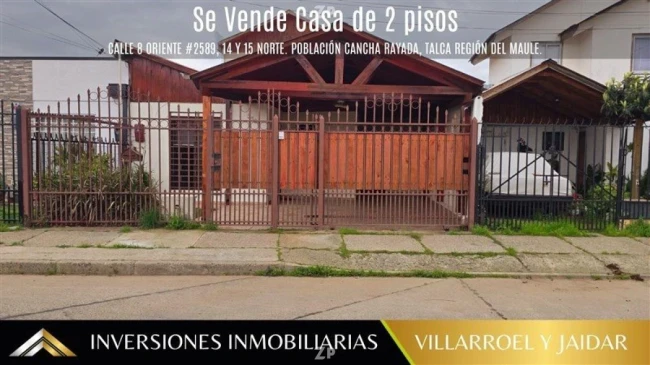 Se Vende Casa de 2 pisos en calle 8 Oriente #2589
