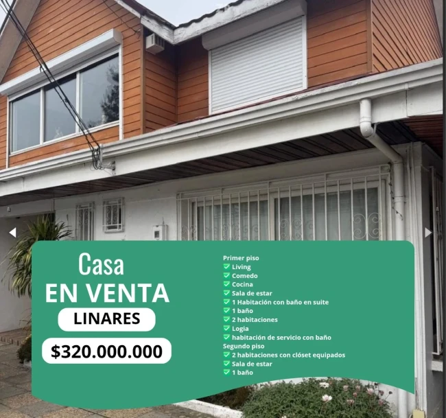 Casa en venta calle san Martín Linares