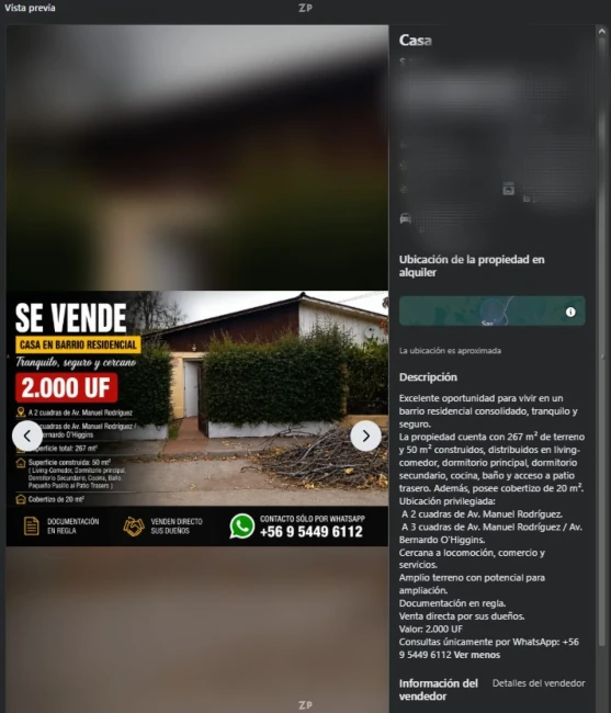 Vende Casa central, amplio terreno potencial para ampliacion. Gran plusvalía. 