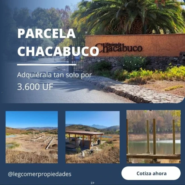 Parcela en venta de 5.090 m² con piscina, rol propio y permiso de edificación