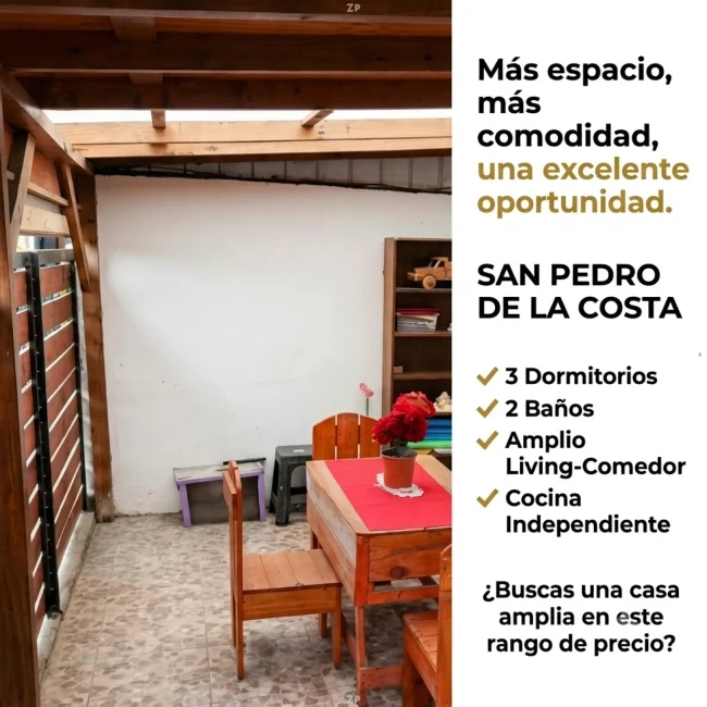 SE VENDE CASA SAN PEDRO DE LA PAZ