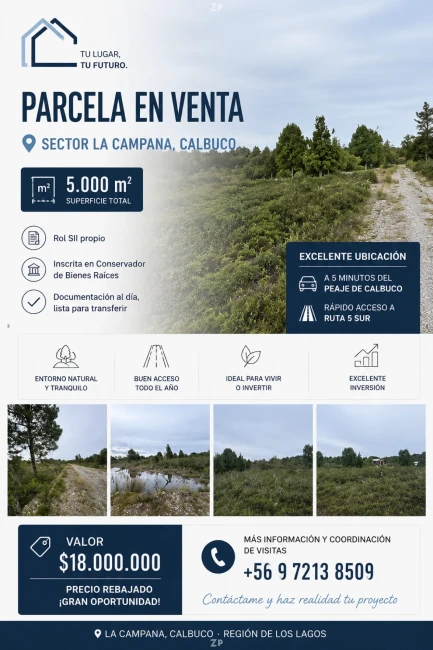 PARCELA 5000Mta cuadrados