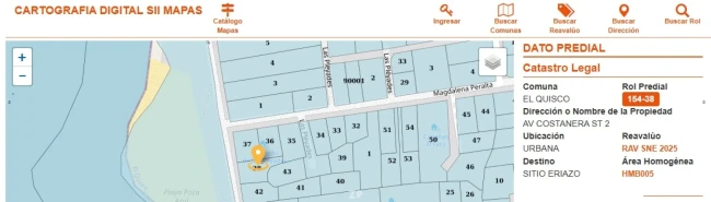 Oportunidad Terrenos Urbanos de 640 M2 Litoral Central El Quisco