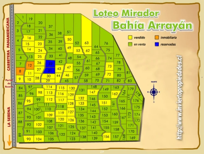 VENTA TERRENO BAHIA ARRAYAN LA SERENA