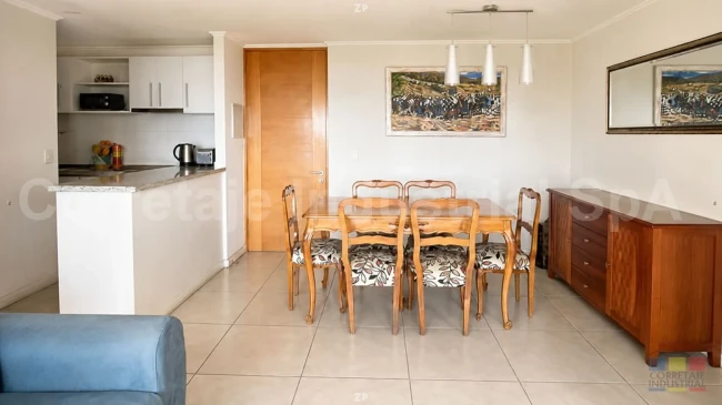Arriendo de departamento amoblado de 2 dormitorios en primera línea de La Herrad