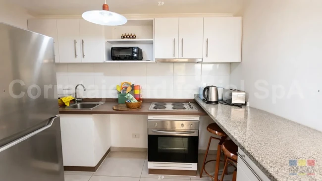 Arriendo de departamento amoblado de 2 dormitorios en primera línea de La Herrad