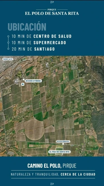 Parcelas Planas de 5.000 M en Pirque el Polo de Santa Rita