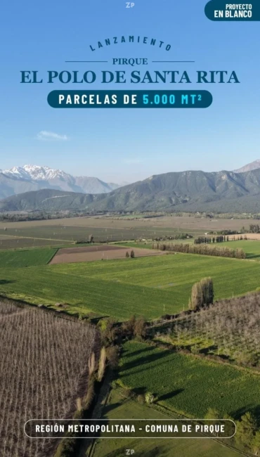Parcelas Planas de 5.000 M en Pirque el Polo de Santa Rita