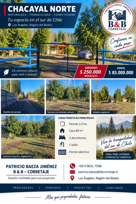 Parcela con Casa en Chacayal Norte – A solo 100 m del Río Diuto | Venta o Arrien
