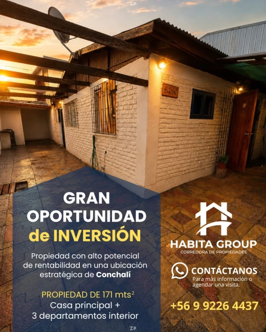 Casa + 3 Deptos. | Gran Potencial | Inversión