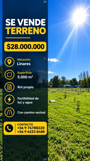 VENTA DE TERRENO; ROL PROPIO; FACTIBILIDAD LUZ Y AGUA