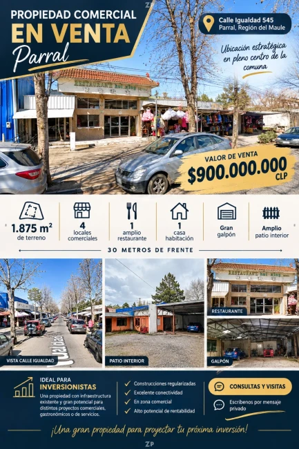 Venta de amplia propiedad comercial 