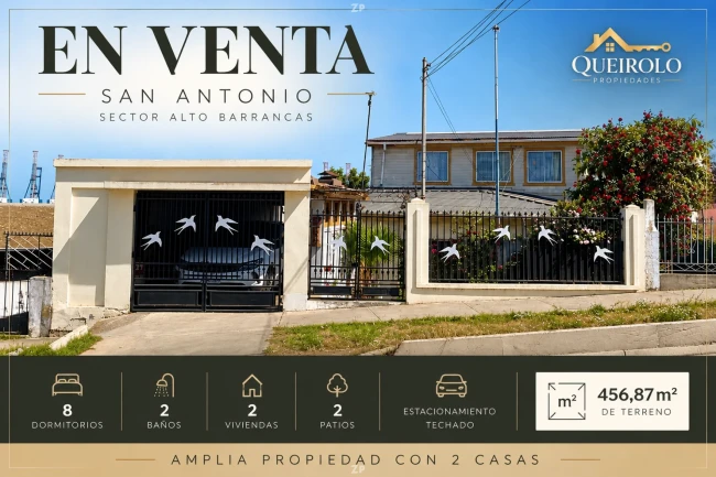 SE VENDE AMPLIA PROPIEDAD CON 2 CASAS – SAN ANTONIO