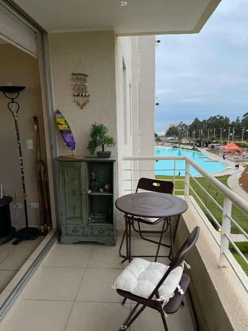 Hermoso departamento amoblado en Condominio Laguna Bahía, Algarrobo