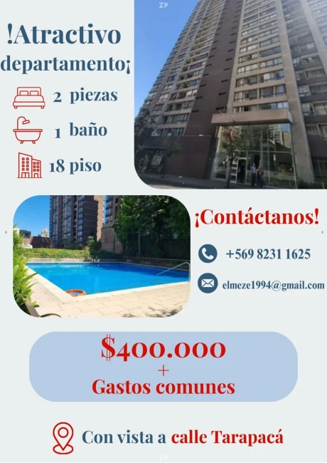 ATRACTIVO DEPTO EN SANTIAGO CENTRO A PASOS METRO MONEDA