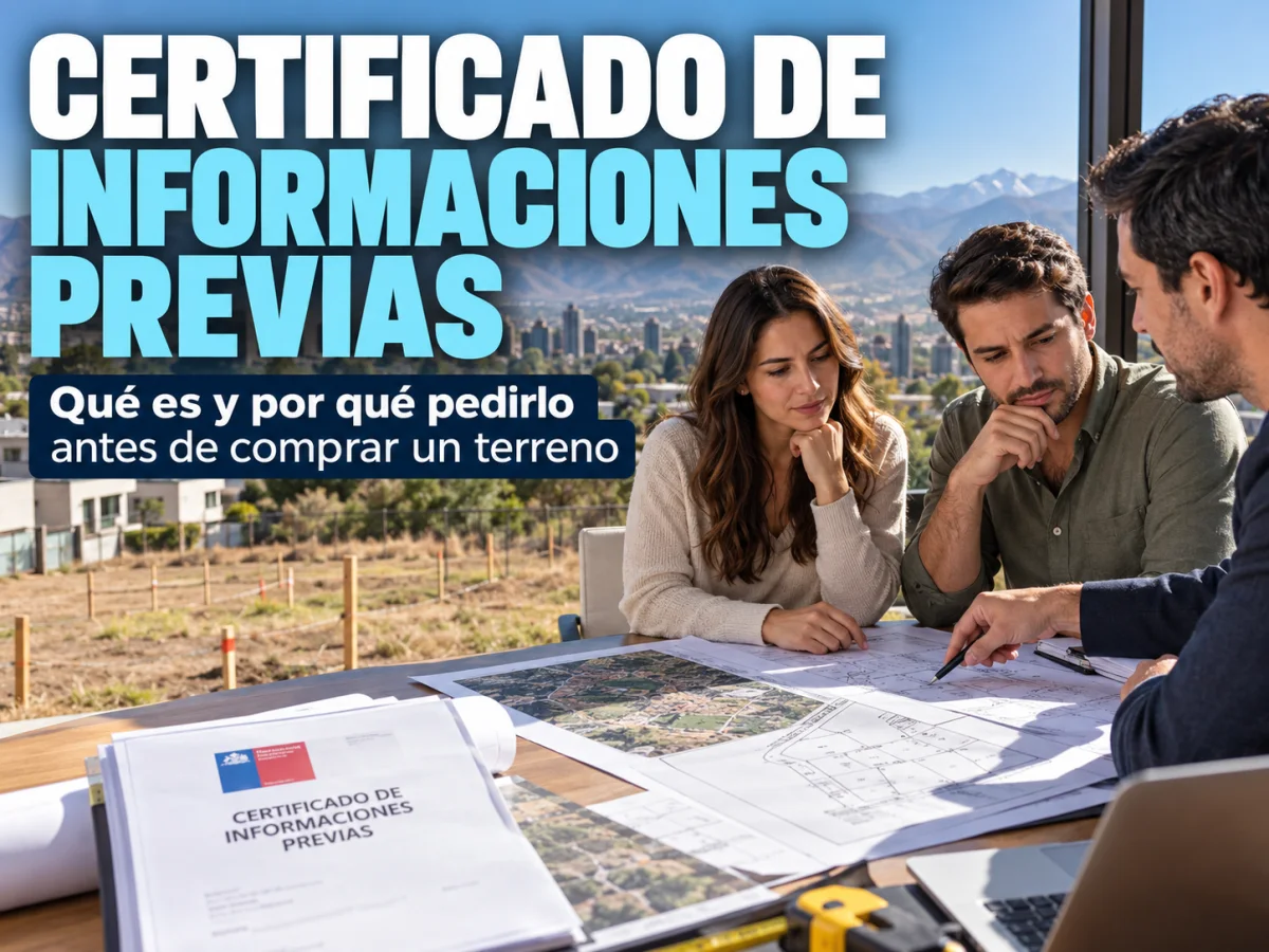 Certificado de Informaciones Previas de una propiedad y plano urbano
