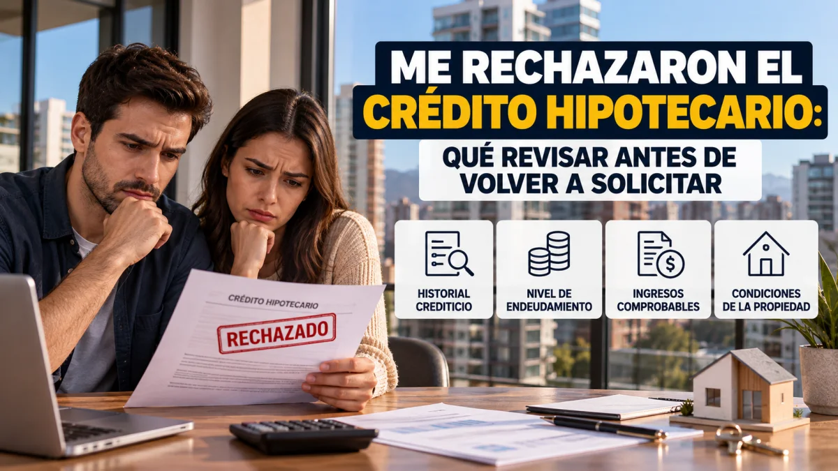 Persona revisando las razones de un crédito hipotecario rechazado