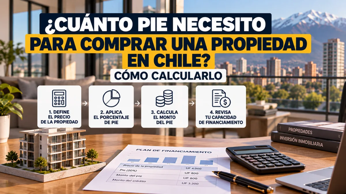 Calculadora de pie necesario para comprar una propiedad