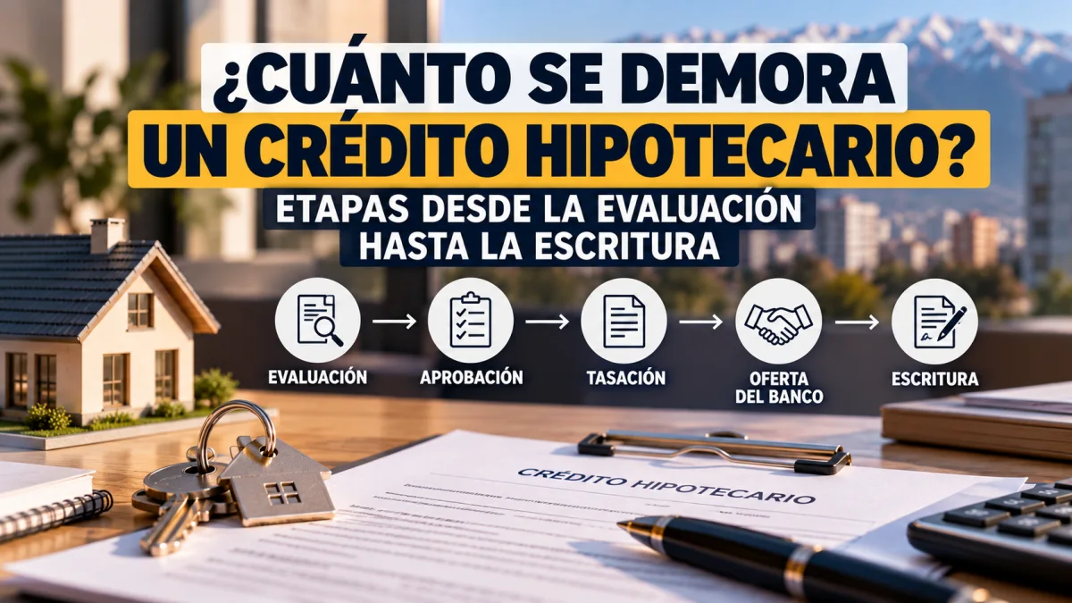 Calendario de etapas de un crédito hipotecario hasta la escritura