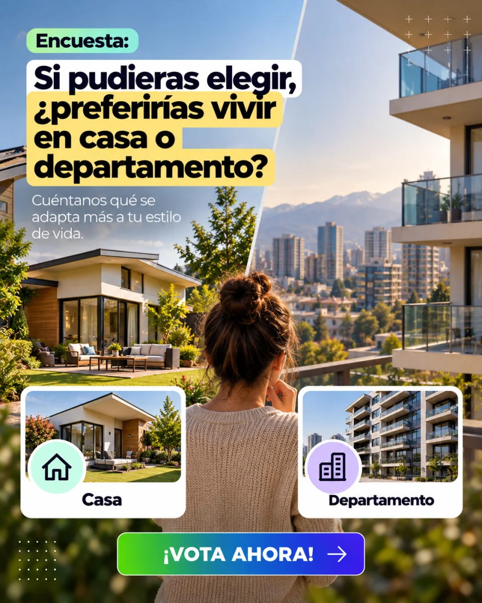 Encuesta casa versus departamento para vivir