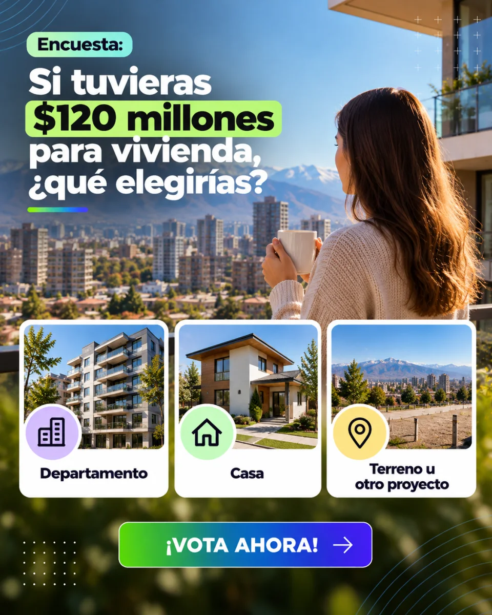Encuesta sobre qué vivienda elegir con 120 millones de pesos