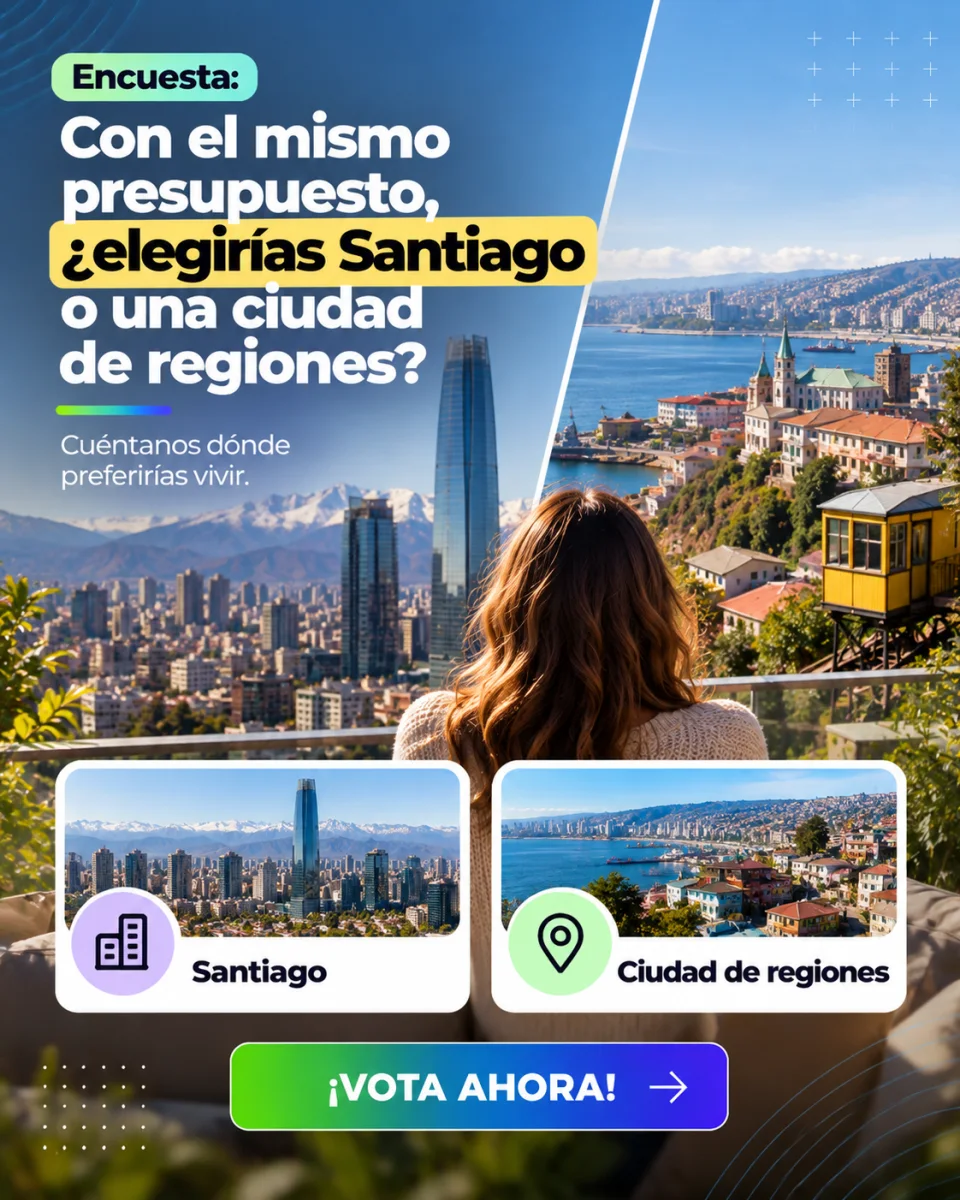 Encuesta Santiago versus ciudades de regiones para vivir