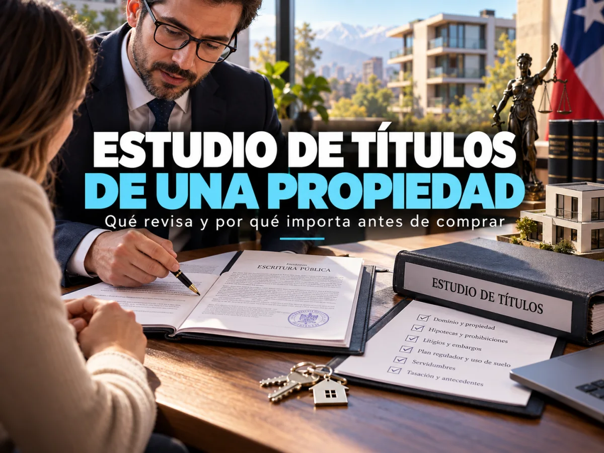 Abogado revisando certificados y estudio de títulos de una propiedad