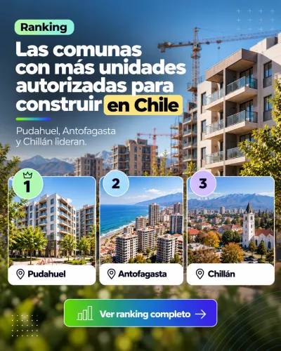 Comunas de Chile con más unidades autorizadas para construir