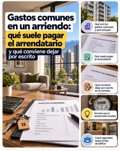 Cuenta de gastos comunes de un departamento en arriendo