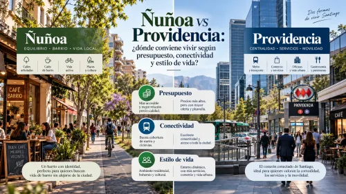 Comparación urbana de Ñuñoa y Providencia para elegir dónde vivir