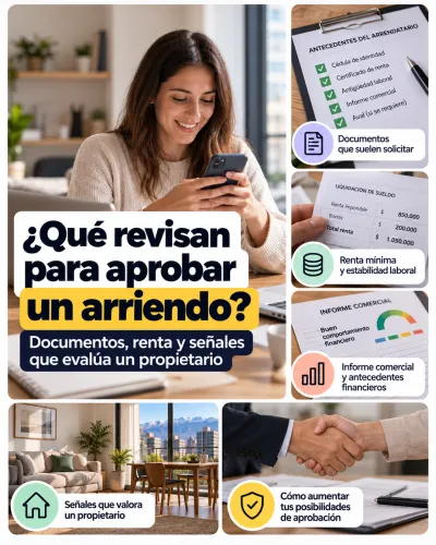 Carpeta de documentos para postular al arriendo de una propiedad