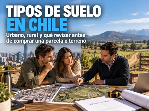 Mapa de suelo urbano y rural para evaluar un terreno en Chile