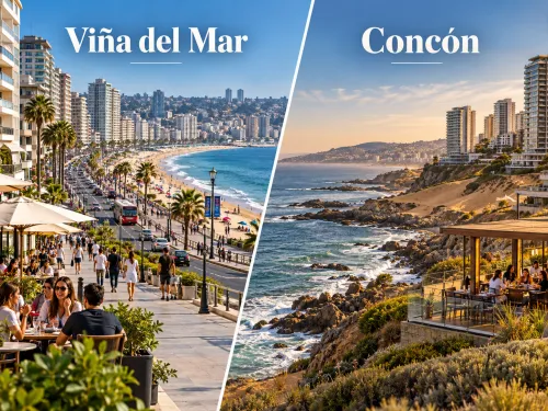 Comparación costera entre Viña del Mar y Concón para elegir vivienda