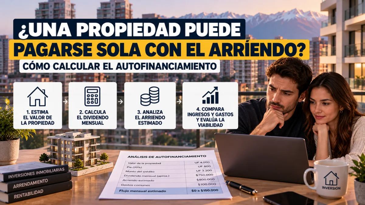 Gráfico de arriendo versus dividendo para calcular autofinanciamiento