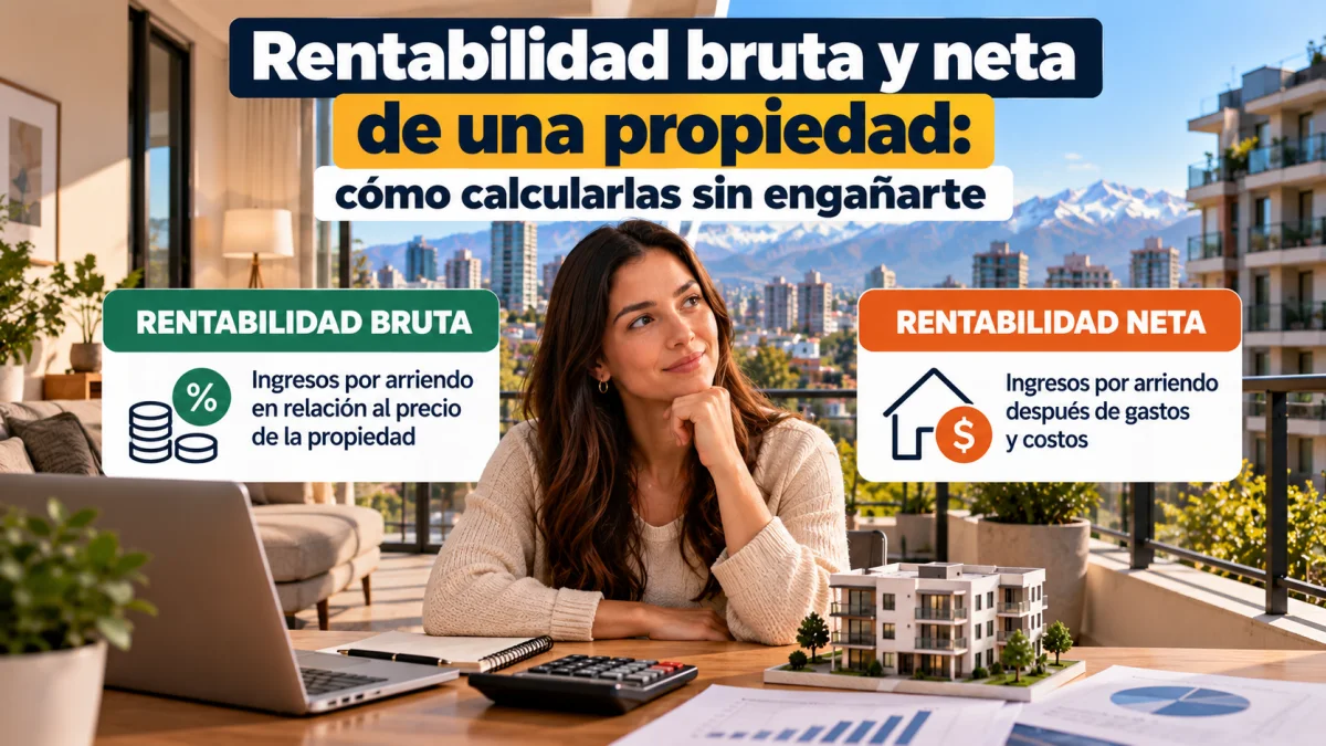 Calculadora de rentabilidad bruta y neta de una propiedad en arriendo